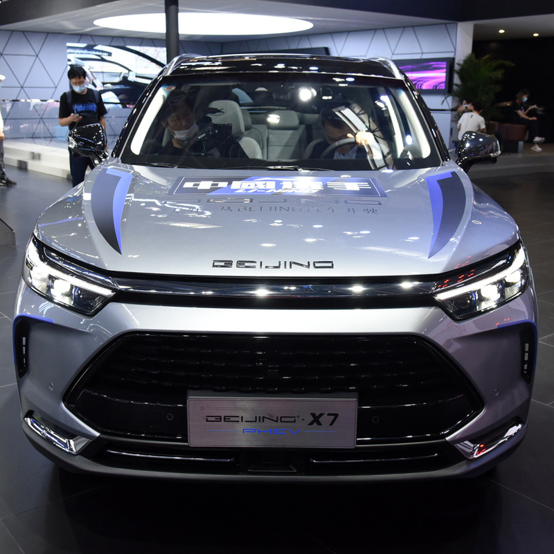 124KW 총 모터 파워 베이크 베이징 X7 PHEV 하이브리드 SUV 차에 플러그 왼쪽 운전